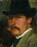 Paul Raud Self-Portrait with a Hat china oil painting artist